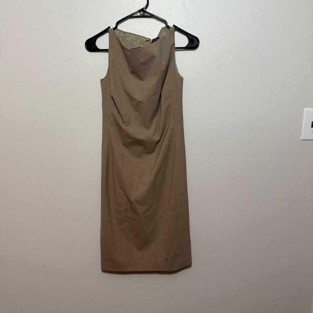 Ralph Lauren Black Label Sleeveless‎ Dress Drape Neck Size 2 USA Made